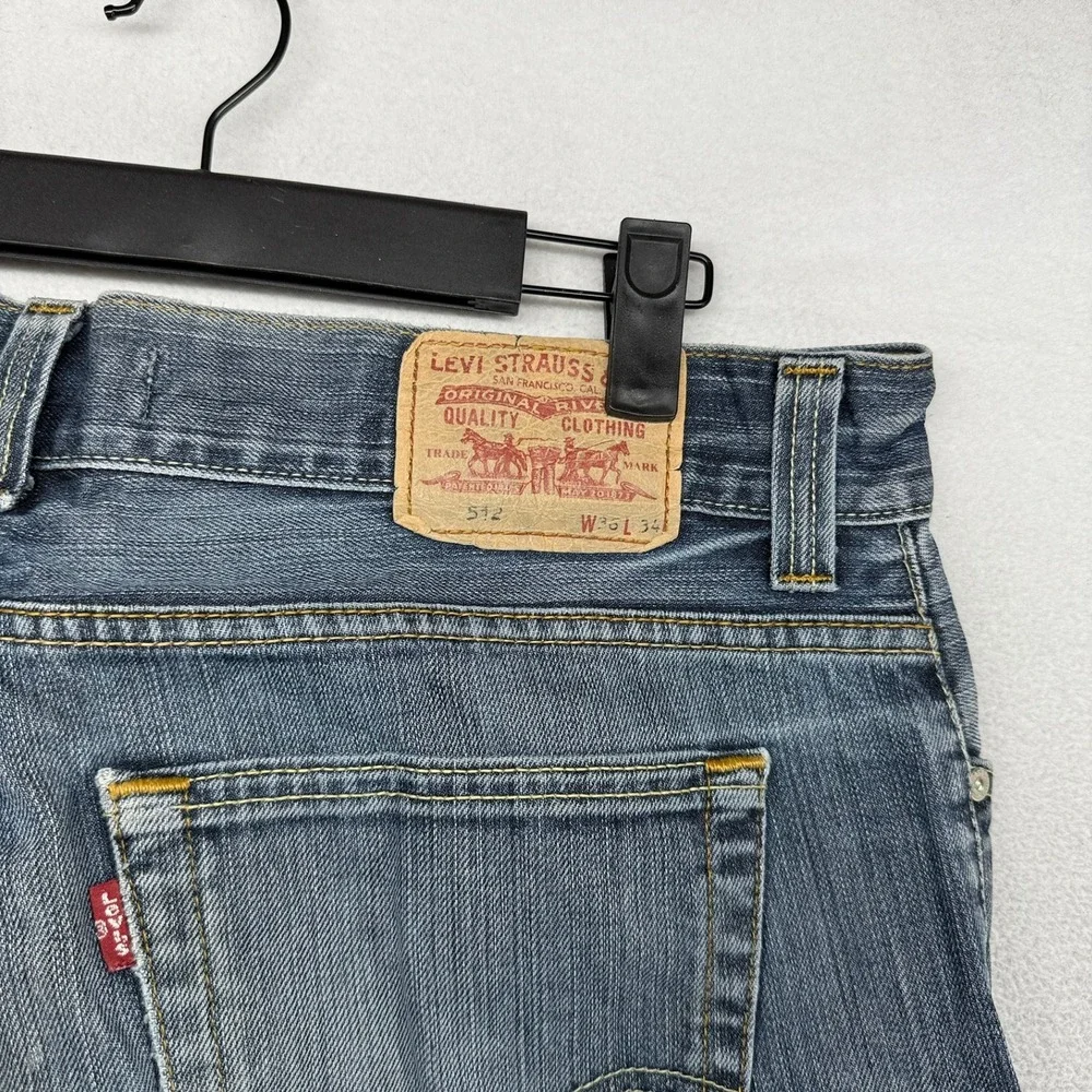 Vintage Levis Jeans Men's 36x34 Fits 35x31 Blue 512 Bootcut Dark Baggy Y2k 2000s